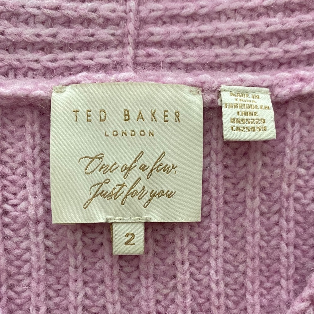 Ted Baker Light Pink V-Neck Sweater - Picture 2 of 5
